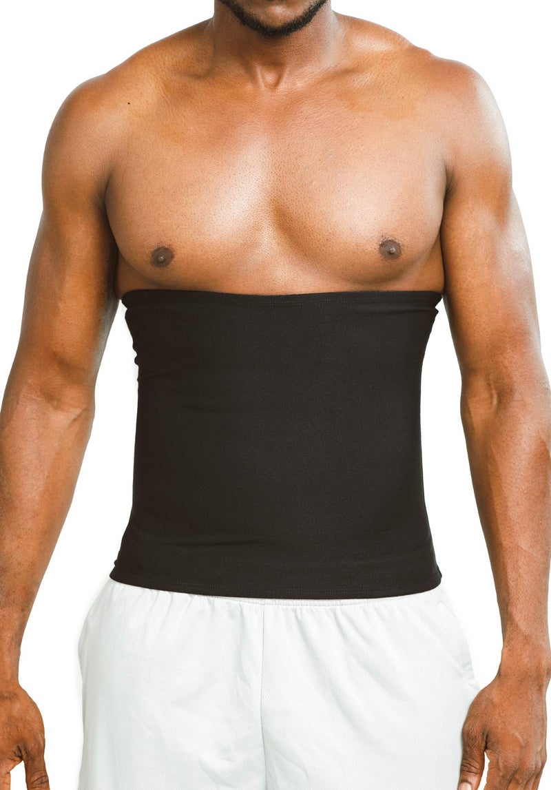 Sweat Shaper Premium Waist Trimmer for Men, Waist Trainer Sauna Belt, Neoprene-Free Waist Cincher, Sauna Slimming Belt (Black, Small) - Image 2